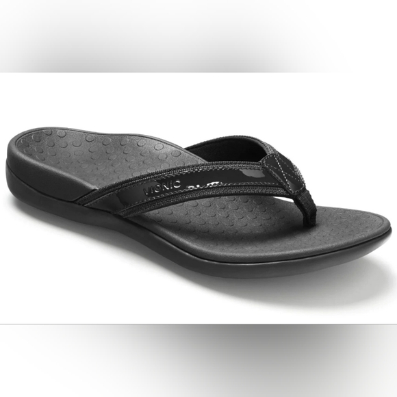 Vionic Tide - Women's Patent Leather Sandals -  Black - 8 Medium NIB - Picture 1 of 11